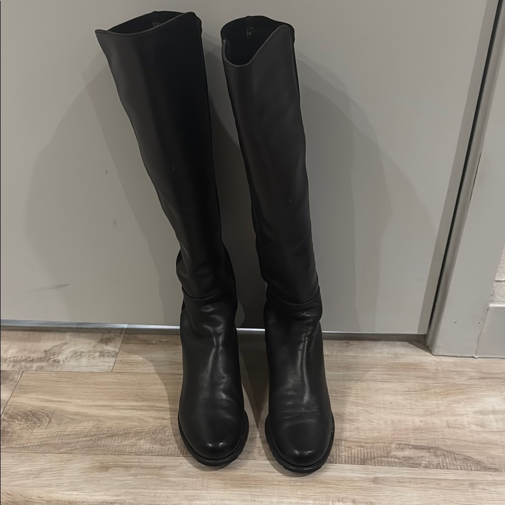 Stuart Weitzman Black Ankle Booties Sleek Elegant